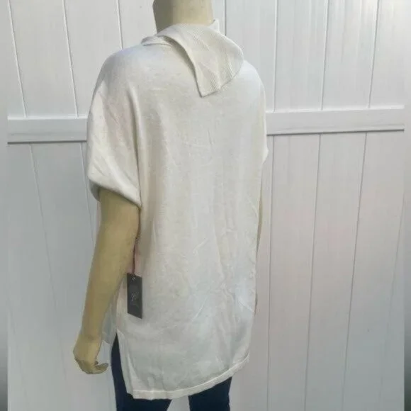 Vince Camuto Ivory Short Sleeve Knit Sweater Top Size S - Picture 10 of 12